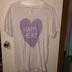 Vneck happy heart shirt
